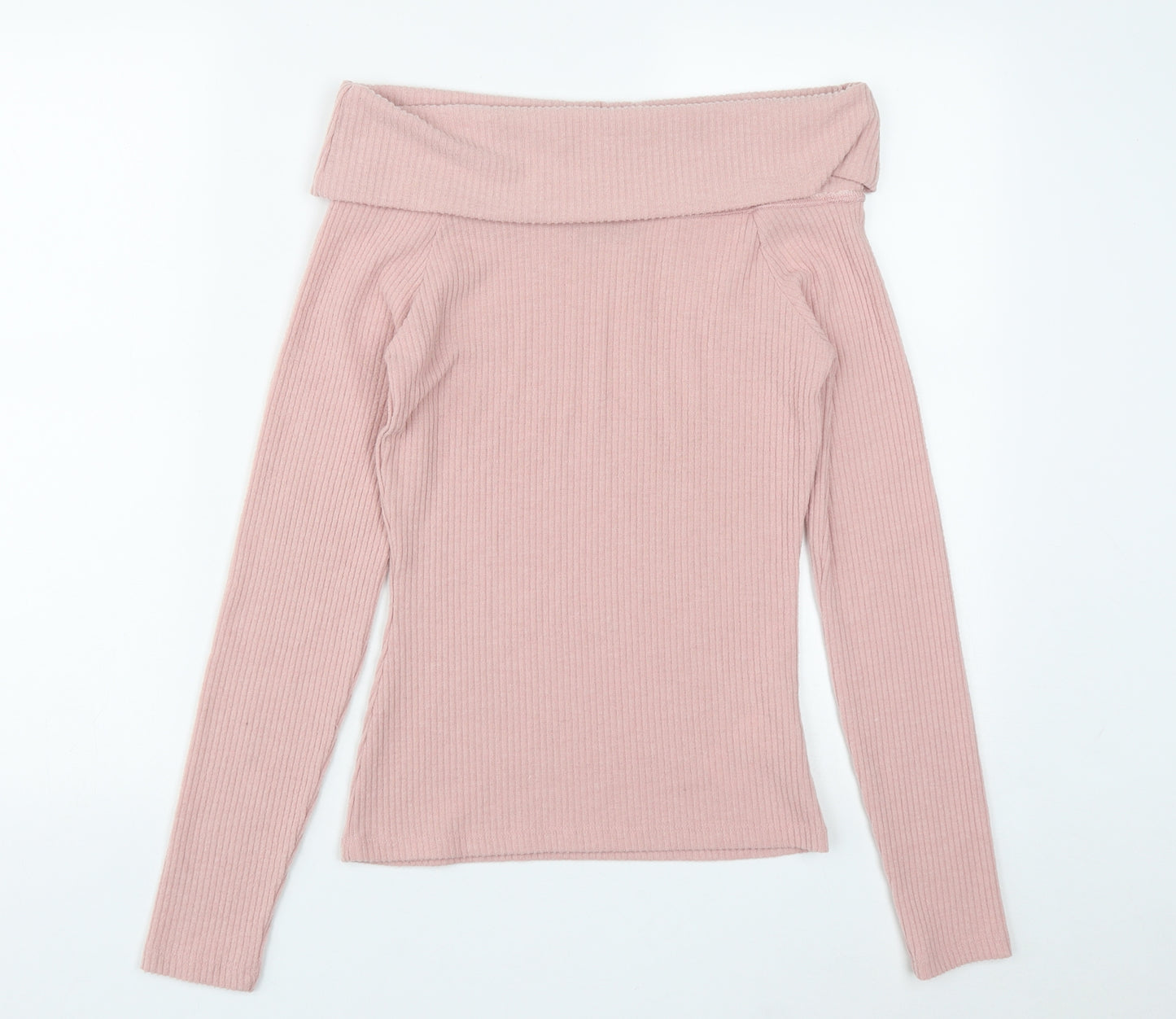 Lipsy Womens Pink Roll Neck  Polyester Pullover Jumper Size 8