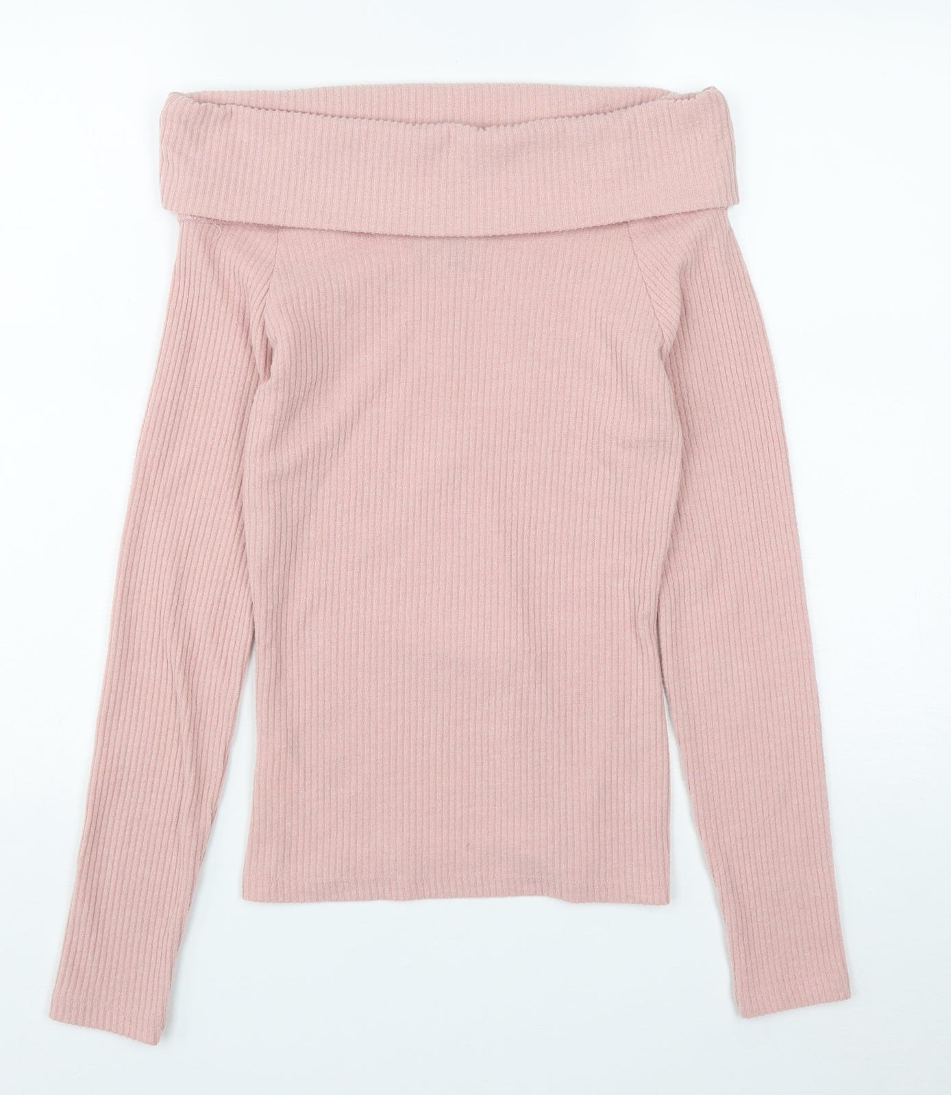 Lipsy Womens Pink Roll Neck  Polyester Pullover Jumper Size 8