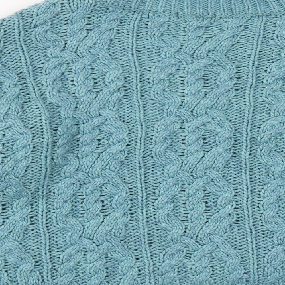 H&M Womens Green Roll Neck  Acrylic Pullover Jumper Size M