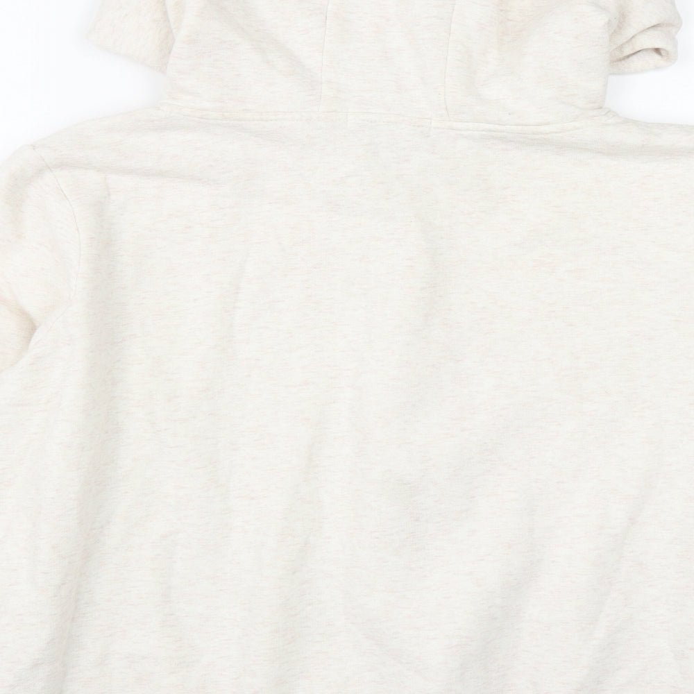 Primark Womens Beige  Cotton Full Zip Hoodie Size L  Zip