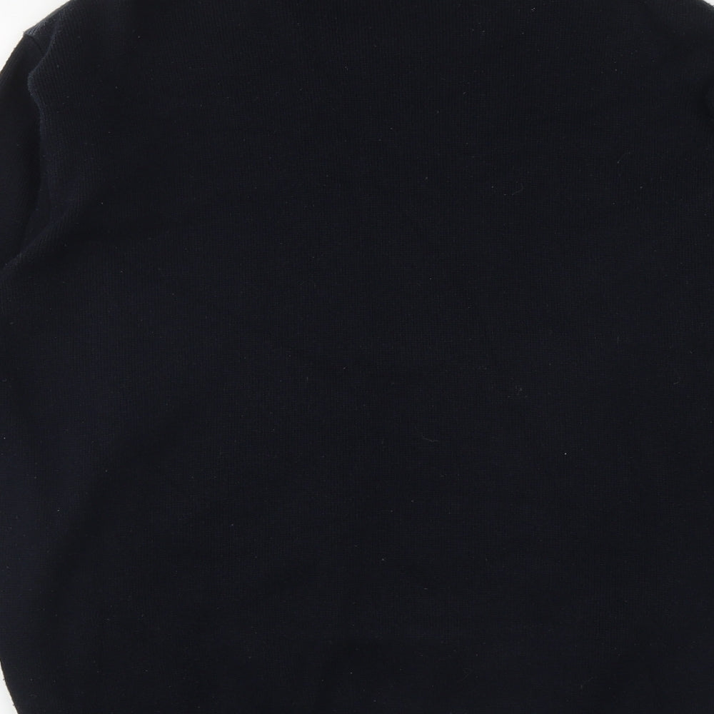 Greenwoods Mens Blue Round Neck Plaid Acrylic Pullover Jumper Size L