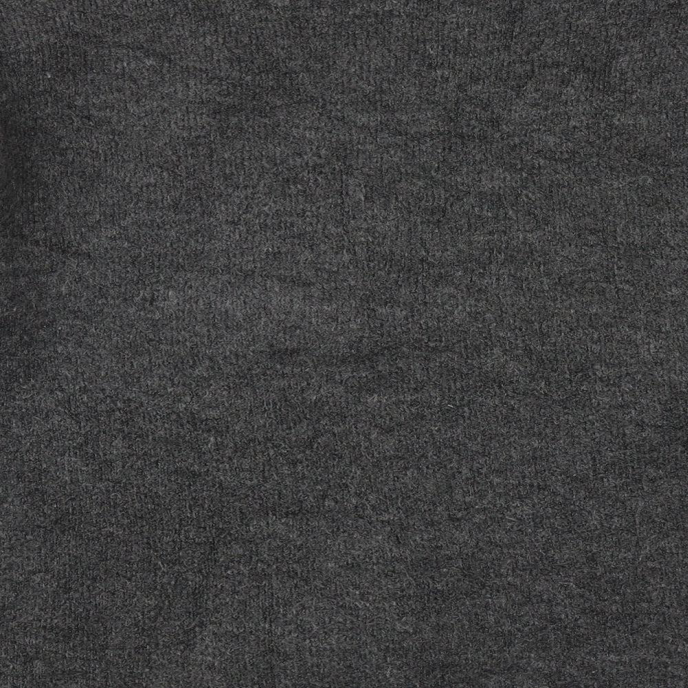 Zara Knit Womens Grey Round Neck  Acrylic Pullover Jumper Size M
