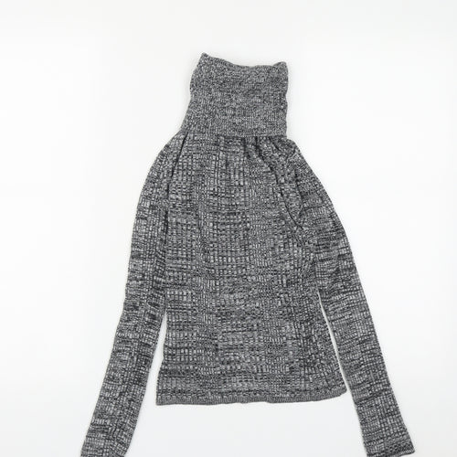 Topshop Womens Grey Roll Neck  Acrylic Pullover Jumper Size 6