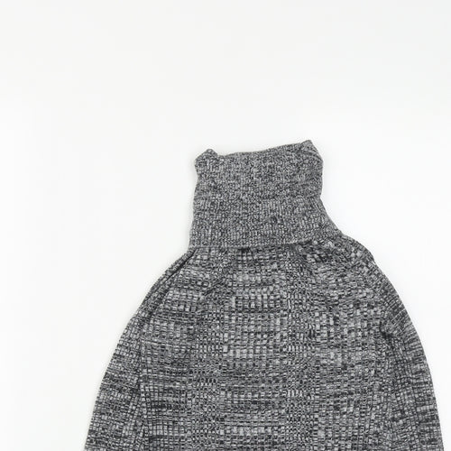 Topshop Womens Grey Roll Neck  Acrylic Pullover Jumper Size 6