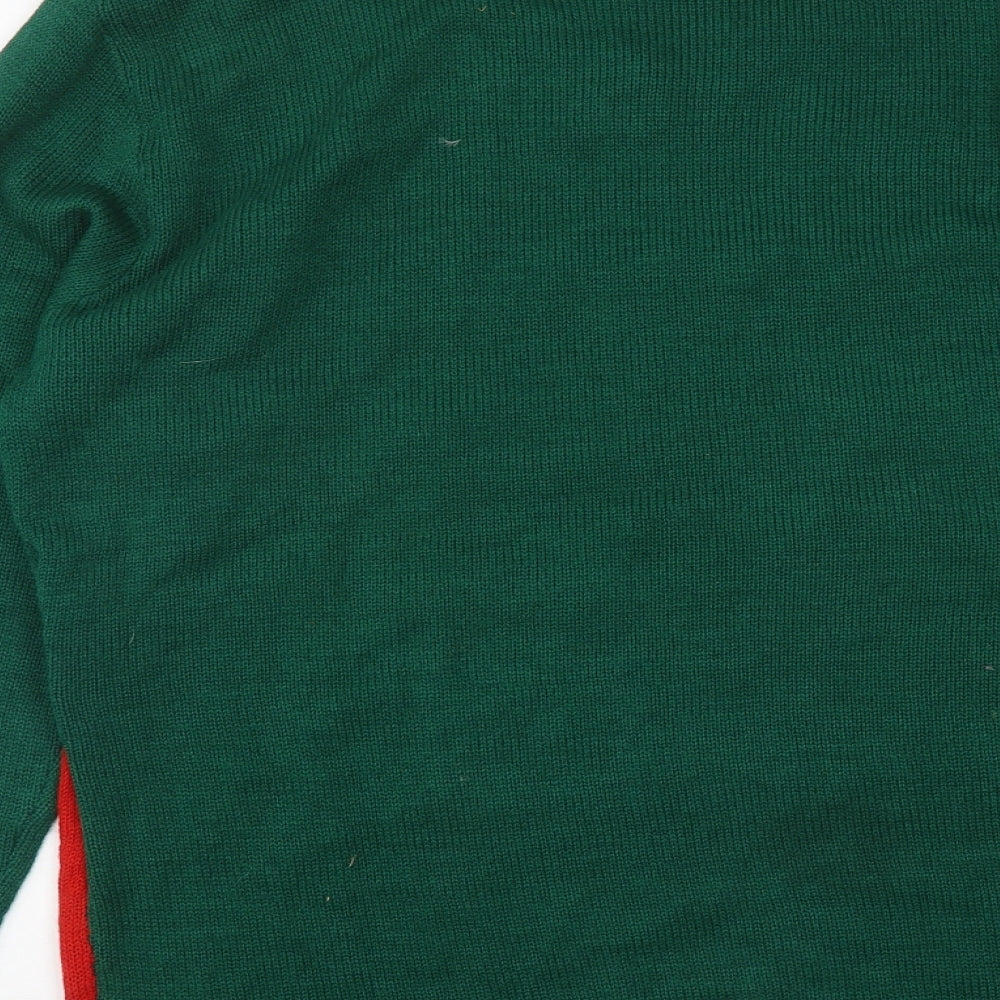 Nizzin Mens Green Round Neck  Acrylic Pullover Jumper Size L   - Christmas Jumper