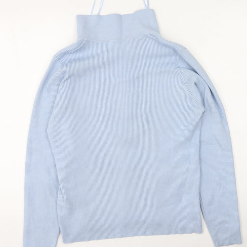 Primark  Womens Blue High Neck  Viscose Full Zip Jumper Size XL