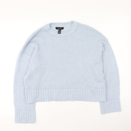 New Look Womens Blue Round Neck  Acrylic Pullover Jumper Size S