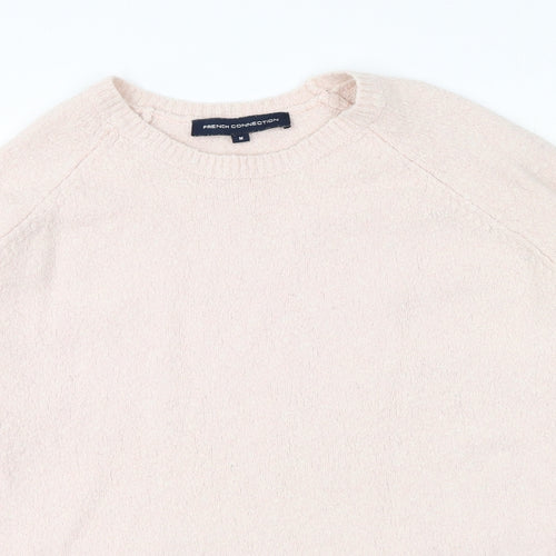 French Connection Womens Pink Round Neck  Polyester Pullover Jumper Size M