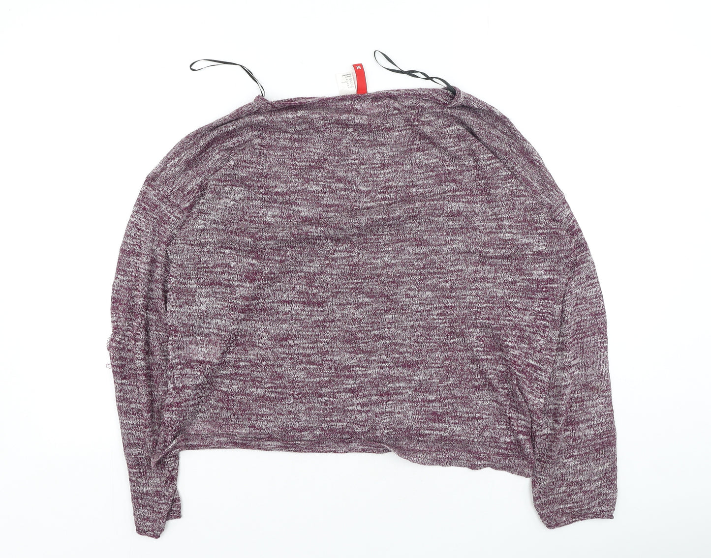 Divided Womens Purple Round Neck  Polyester Pullover Jumper Size M
