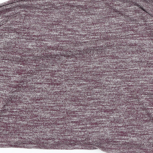 Divided Womens Purple Round Neck  Polyester Pullover Jumper Size M