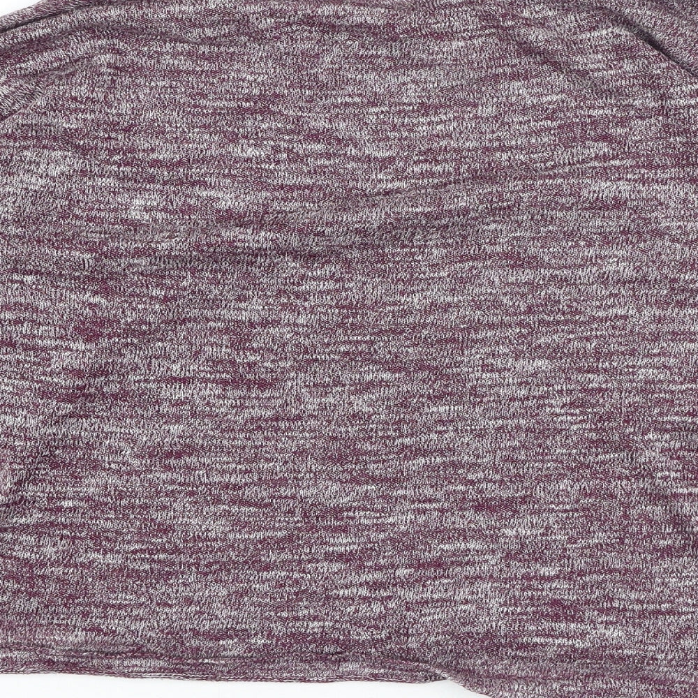 Divided Womens Purple Round Neck  Polyester Pullover Jumper Size M