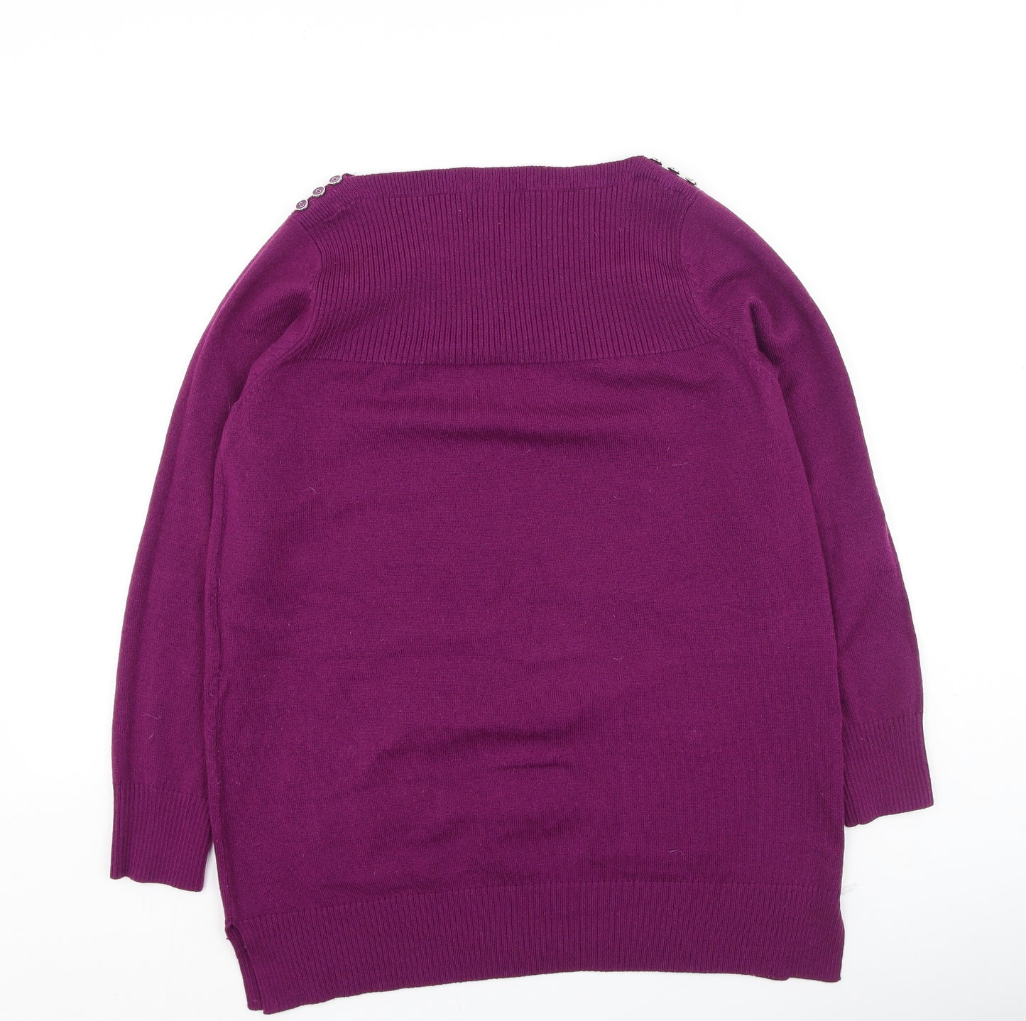 M&Co Womens Pink  Acrylic Pullover Sweatshirt Size 14