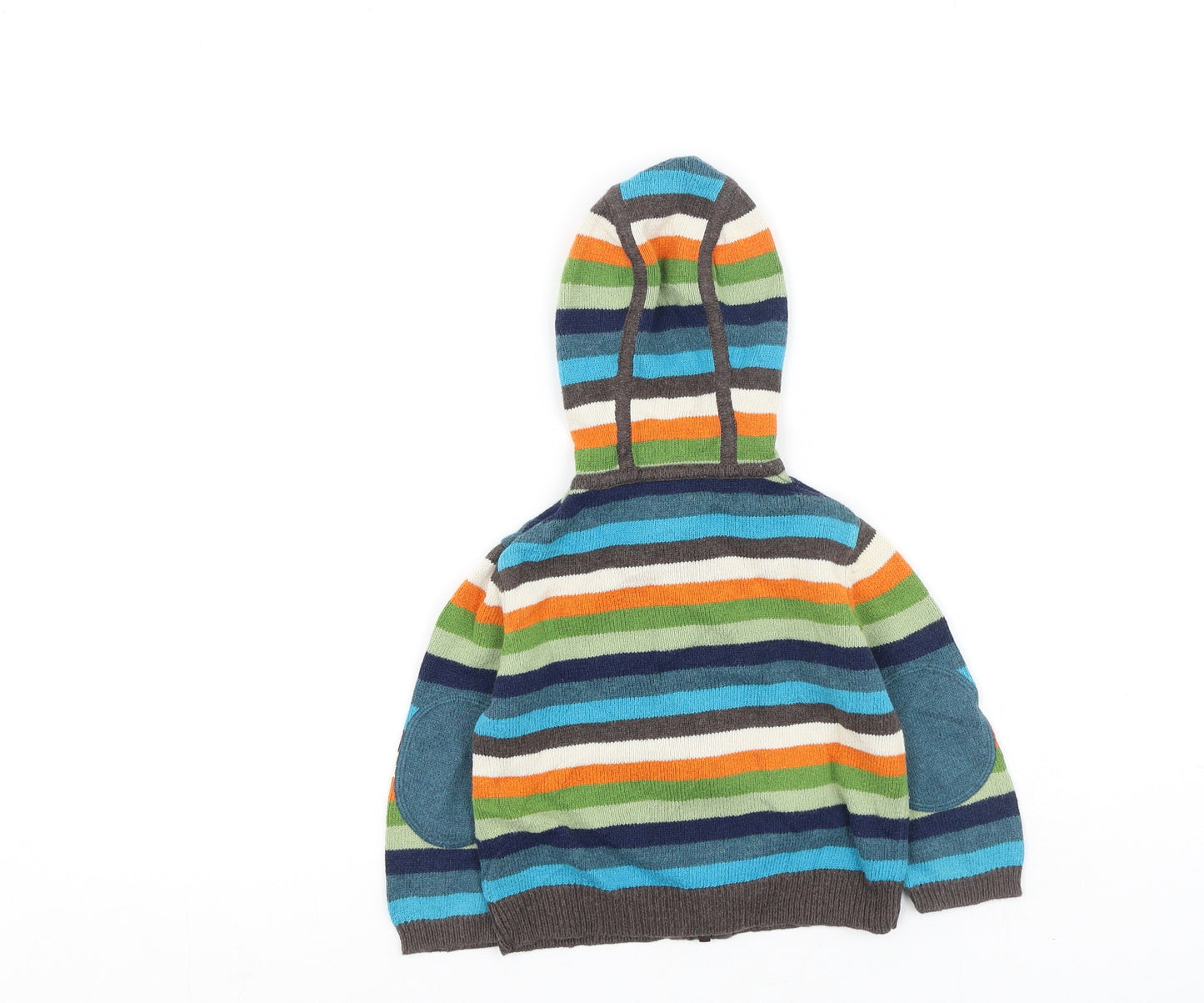 John Lewis Boys Multicoloured Striped Cotton Full Zip Jumper Size 12-18 Months