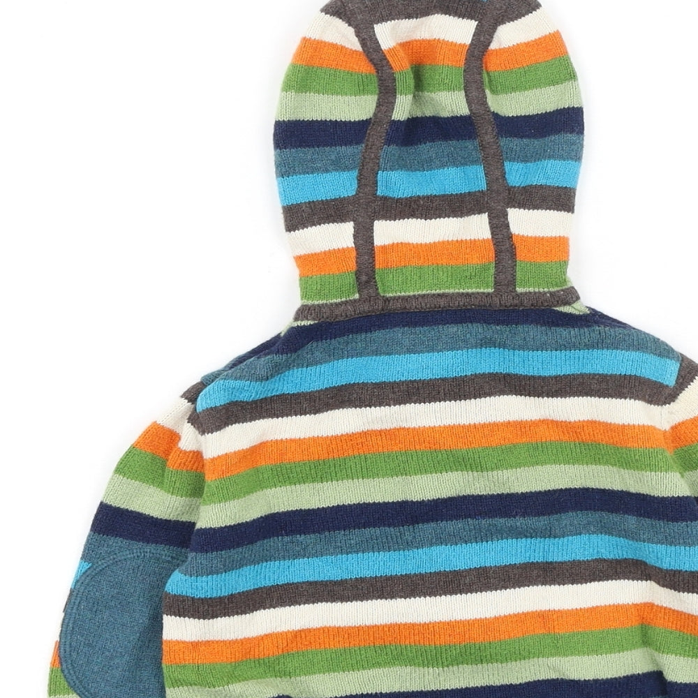 John Lewis Boys Multicoloured Striped Cotton Full Zip Jumper Size 12-18 Months
