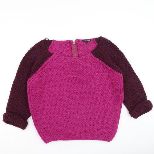 River Island  Womens Multicoloured Round Neck  Acrylic Pullover Jumper Size 10