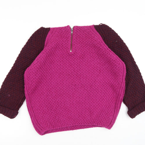 River Island  Womens Multicoloured Round Neck  Acrylic Pullover Jumper Size 10