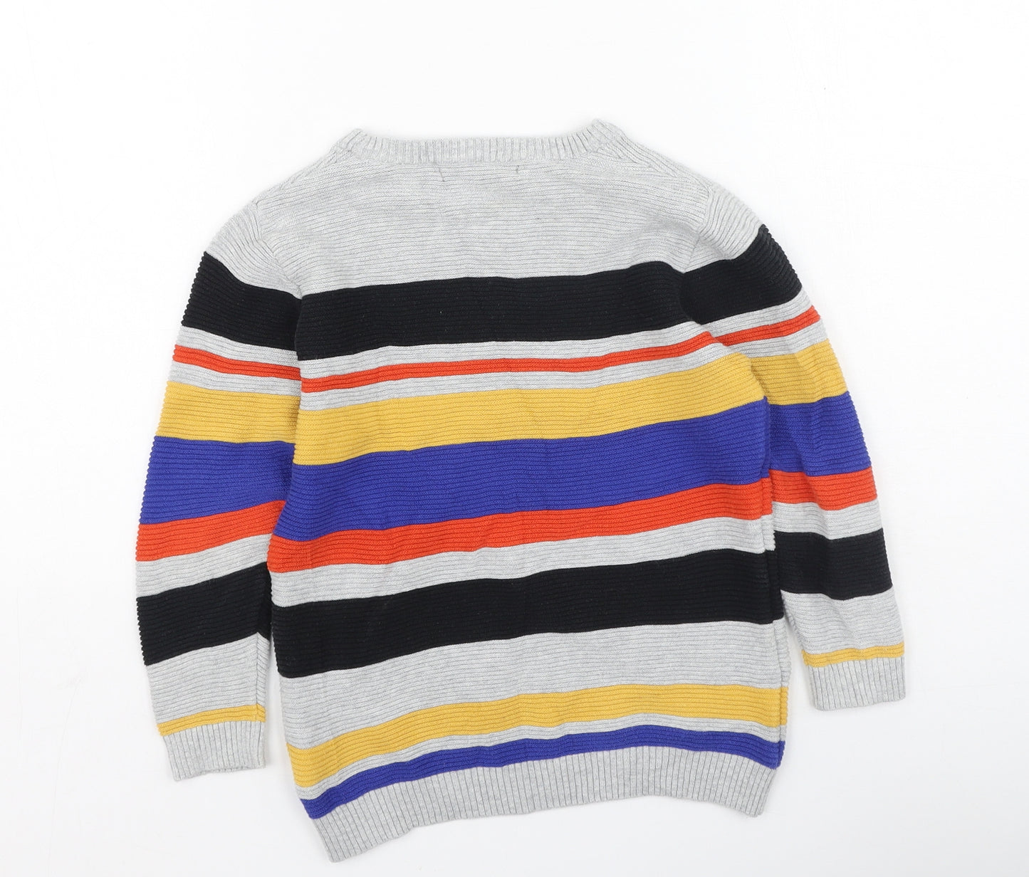 George  Boys Multicoloured Striped Cotton Pullover Sweatshirt Size 14 Years