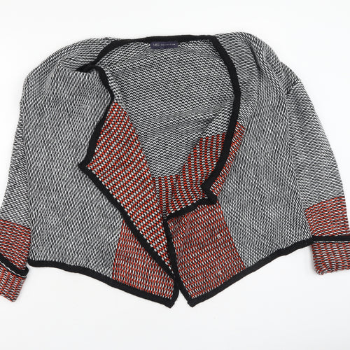 Marks and Spencer Womens Multicoloured V-Neck  Acrylic Cardigan Jumper Size 14