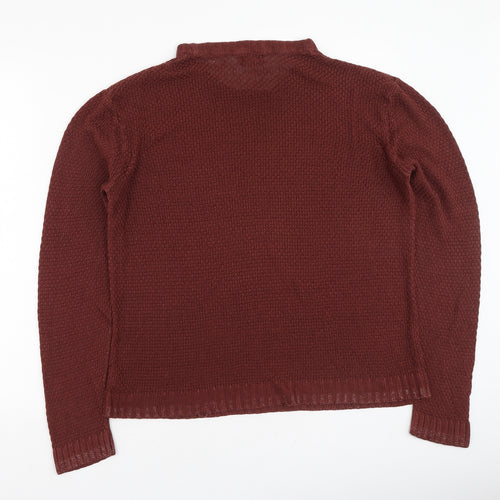 F&F Womens Brown Round Neck  Acrylic Pullover Jumper Size M