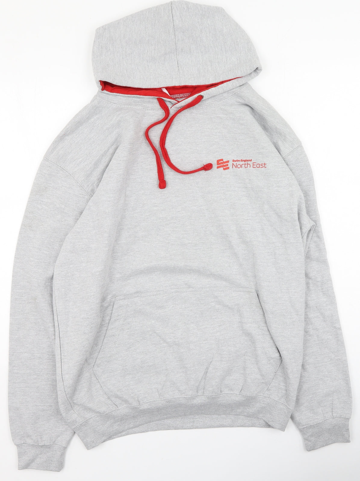 Preworn Mens Grey  Cotton Pullover Hoodie Size L