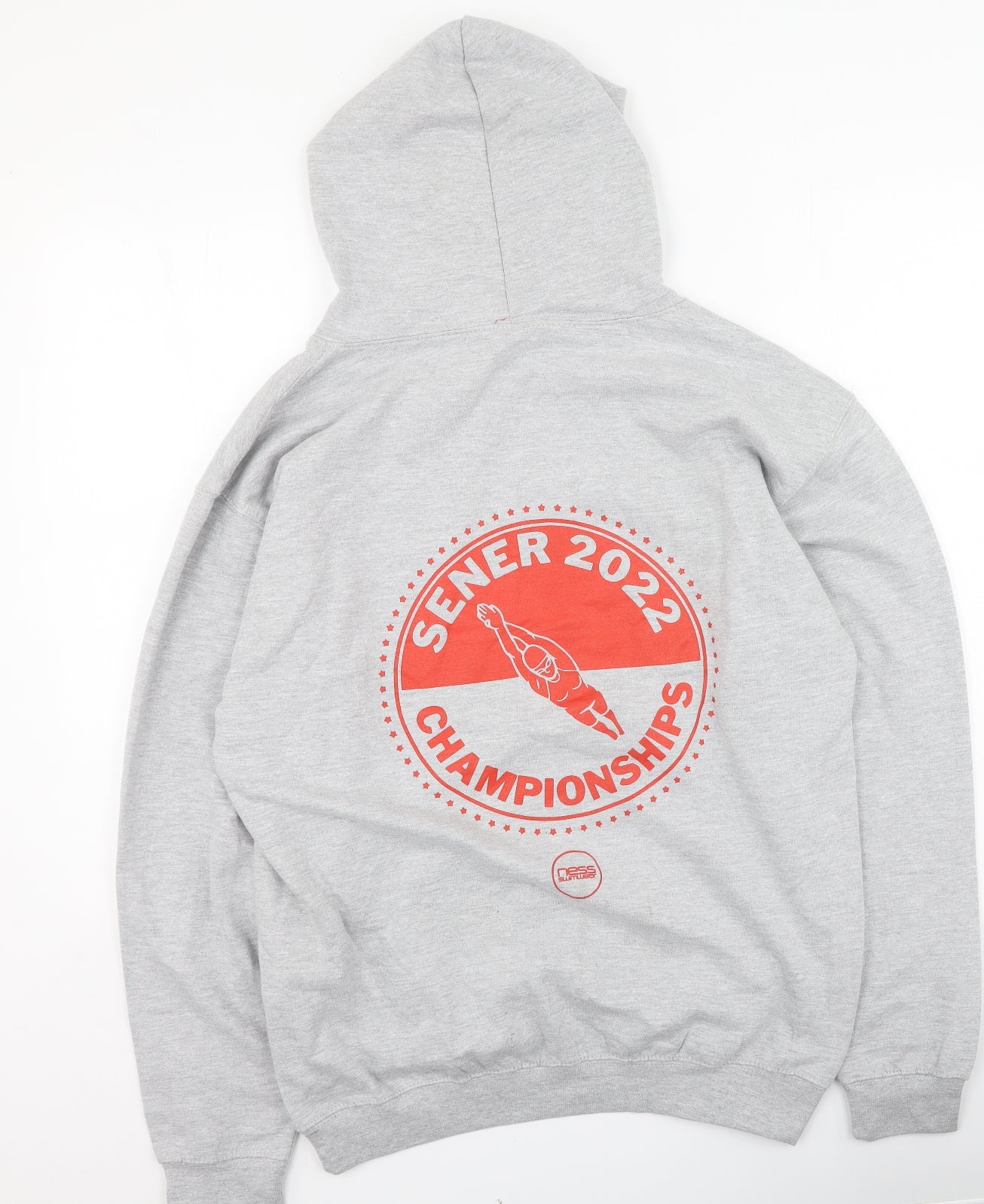 Preworn Mens Grey  Cotton Pullover Hoodie Size L