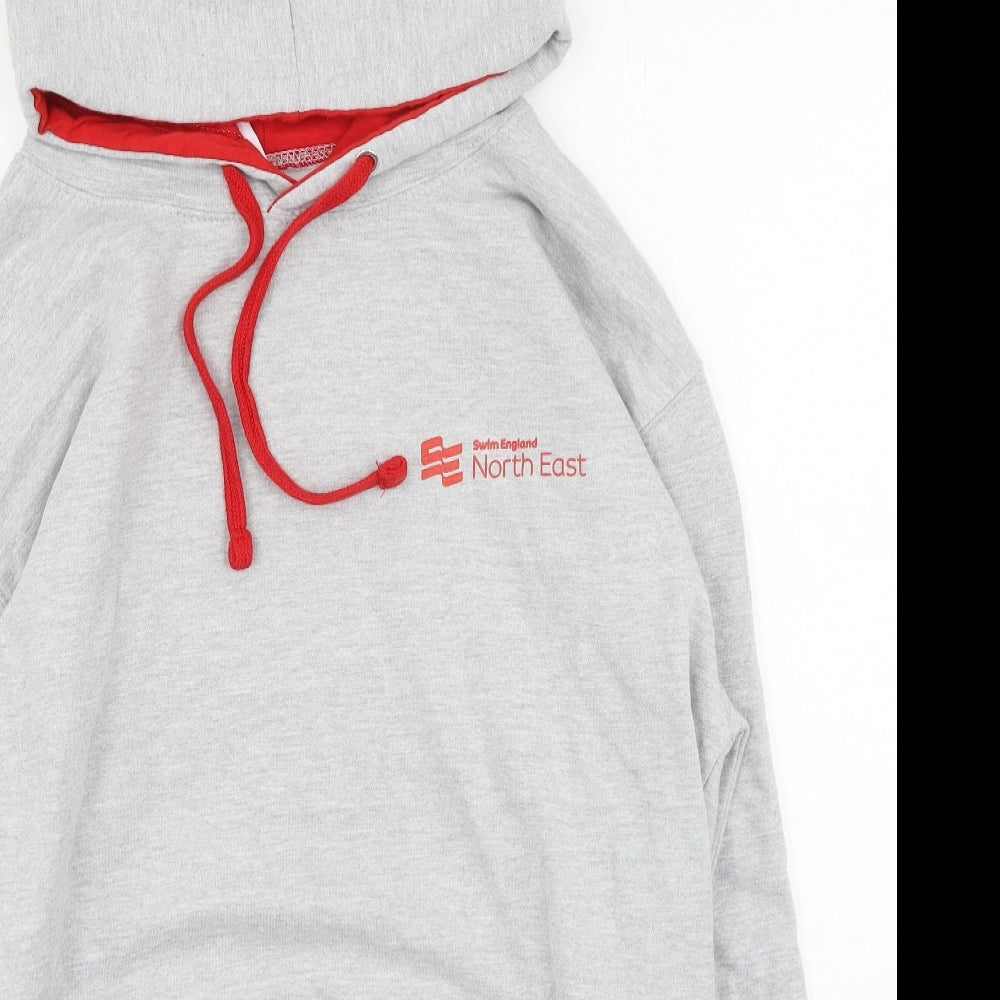 Preworn Mens Grey  Cotton Pullover Hoodie Size L