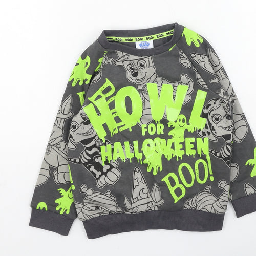 Preworn Boys Multicoloured  Polyester Pullover Sweatshirt Size 2-3 Years   - Paw Patrol
