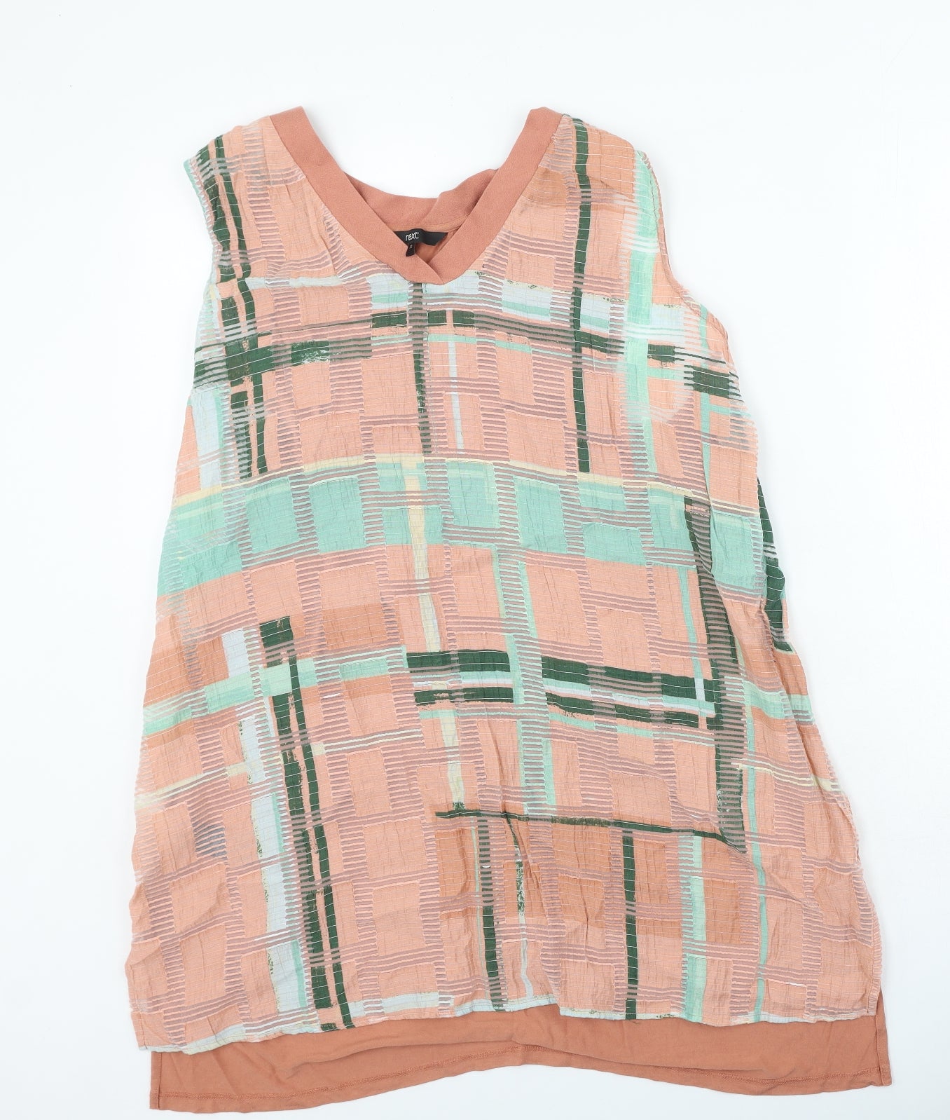 NEXT Womens Multicoloured  Viscose Basic Tank Size 22 Round Neck