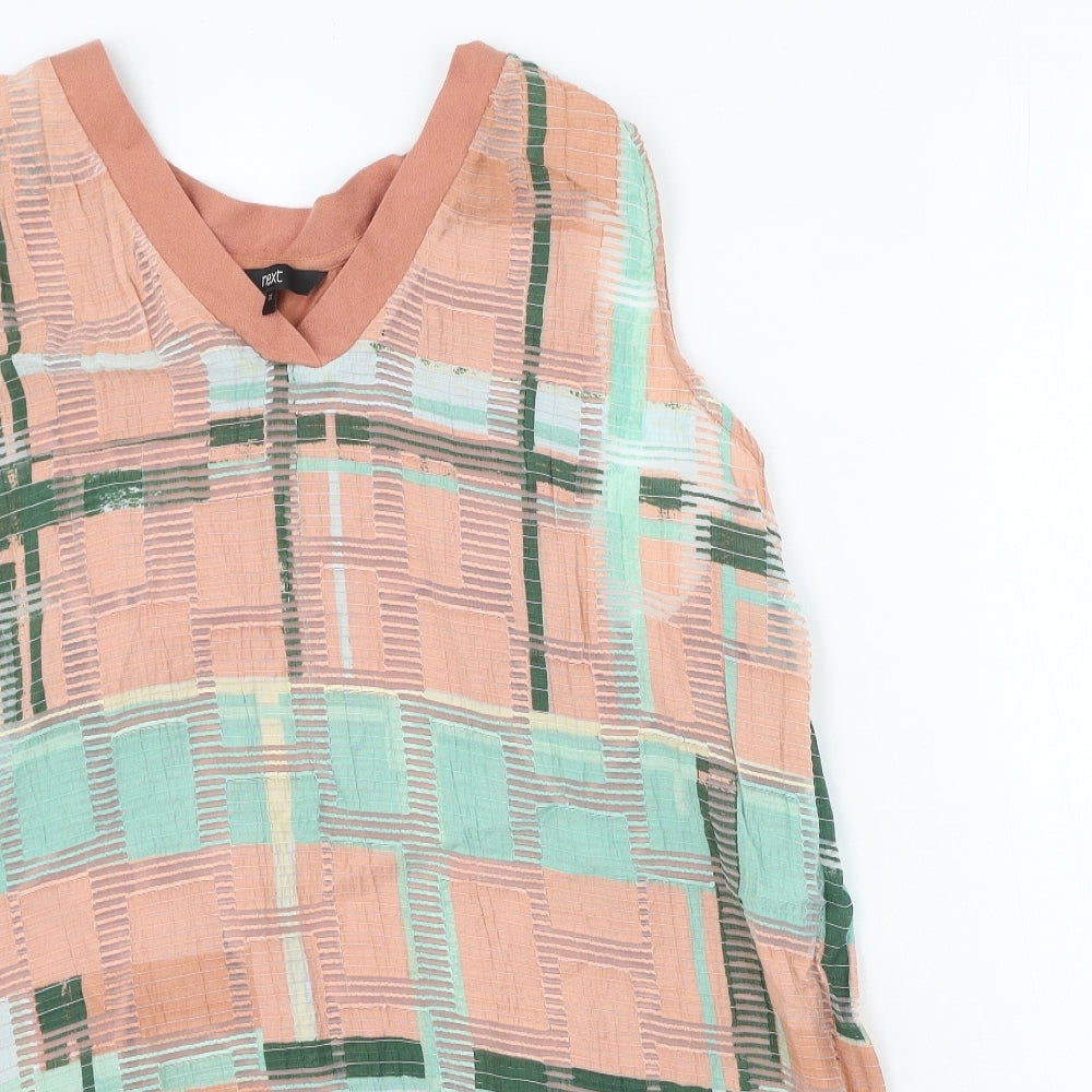 NEXT Womens Multicoloured  Viscose Basic Tank Size 22 Round Neck