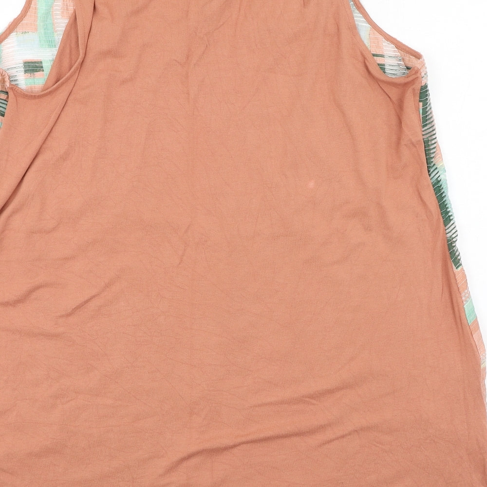 NEXT Womens Multicoloured  Viscose Basic Tank Size 22 Round Neck