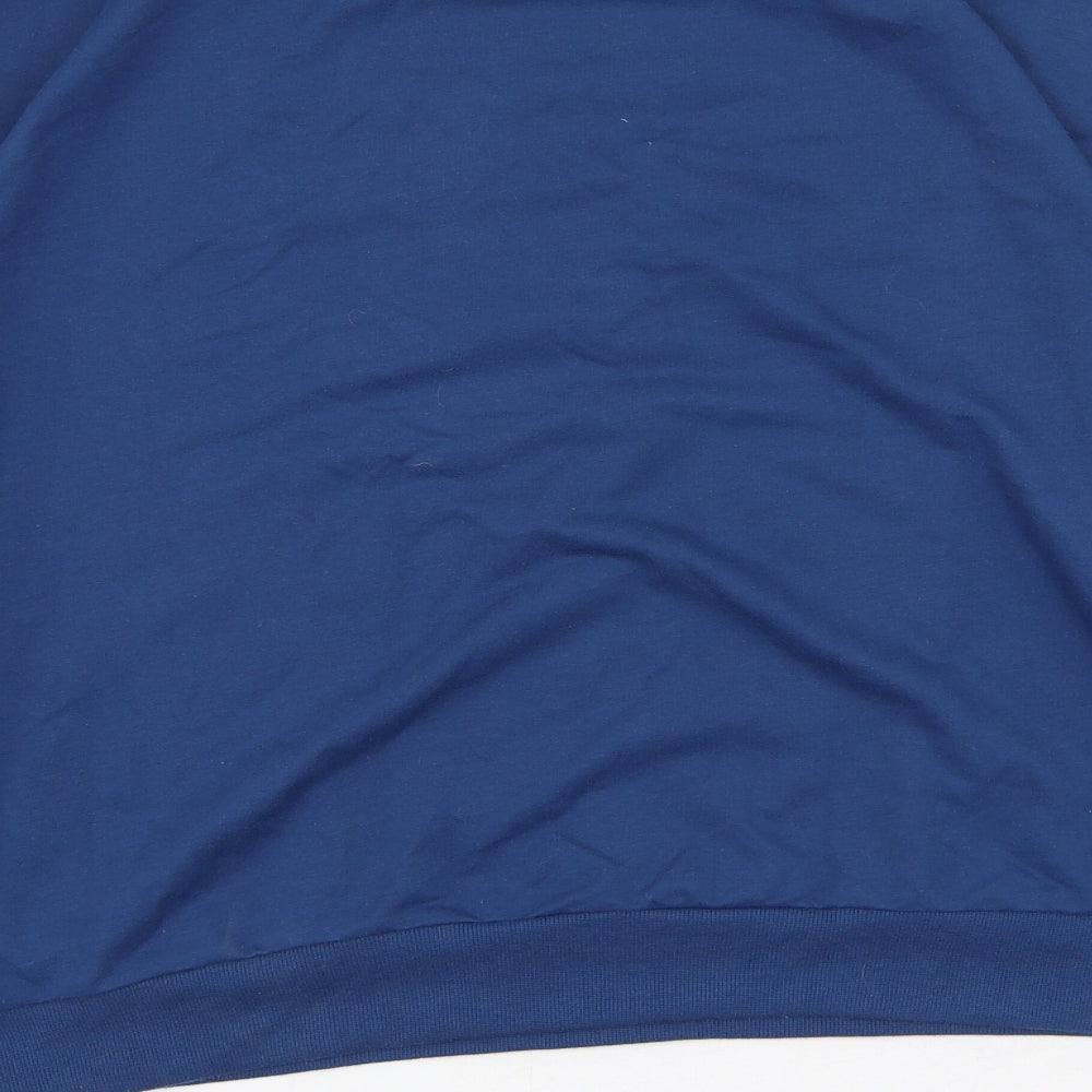 ROMWE Womens Blue  Polyester Pullover Sweatshirt Size M