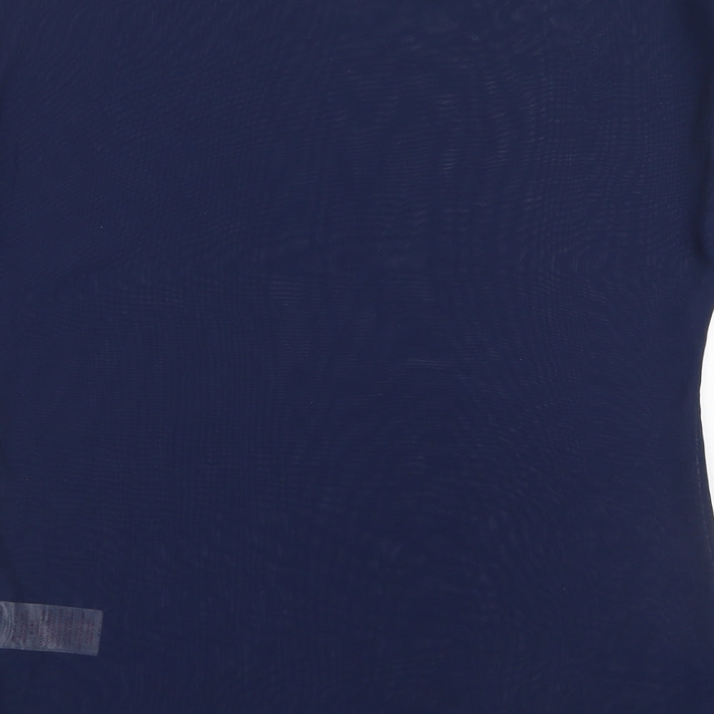 Peacocks Womens Blue  Polyester Basic T-Shirt Size 10 Round Neck
