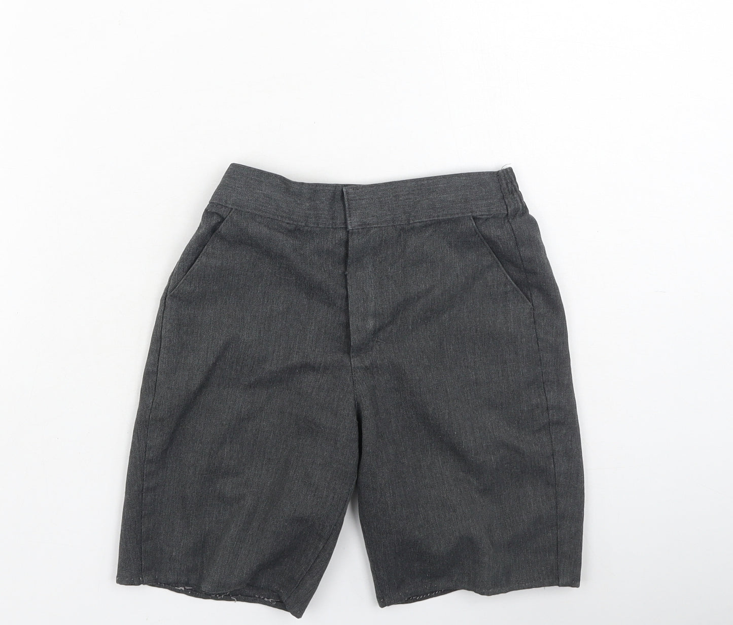 Preworn Boys Grey  Cotton Cropped Trousers Size 5 Years  Regular