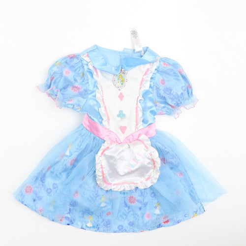 George  Girls Beige  Polyester Ball Gown  Size 3-4 Years  Round Neck  - fancy dress