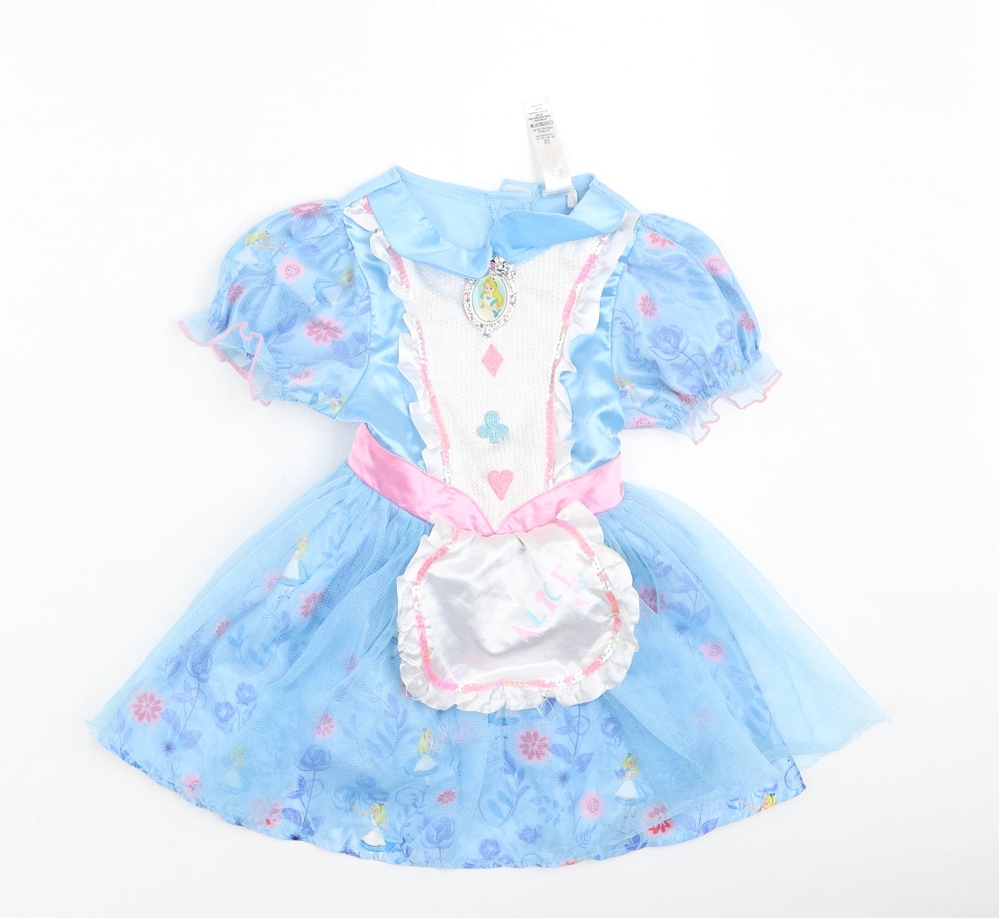 George  Girls Beige  Polyester Ball Gown  Size 3-4 Years  Round Neck  - fancy dress