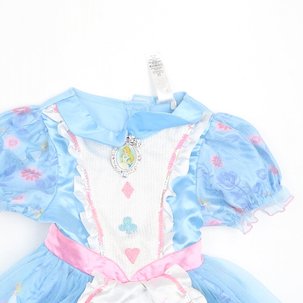 George  Girls Beige  Polyester Ball Gown  Size 3-4 Years  Round Neck  - fancy dress