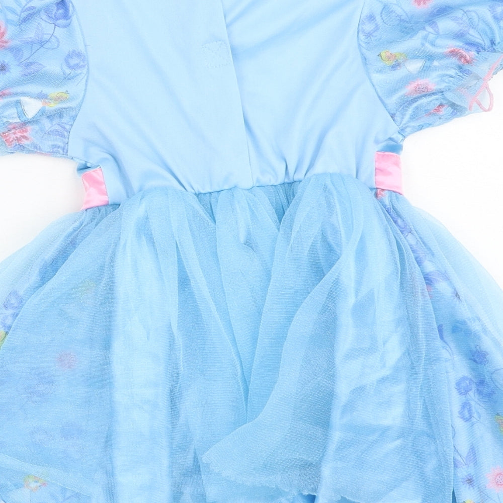 George  Girls Beige  Polyester Ball Gown  Size 3-4 Years  Round Neck  - fancy dress