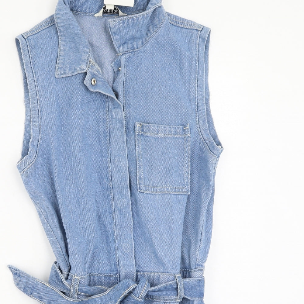 Brave Soul Womens Blue  Cotton Playsuit One-Piece Size M L3 in