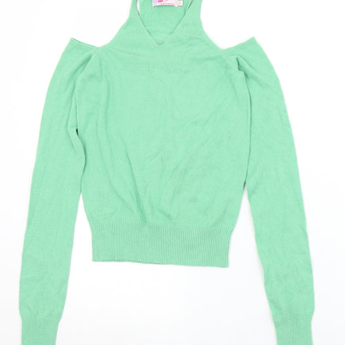Y London Womens Green  Viscose Jersey Tank Size S V-Neck