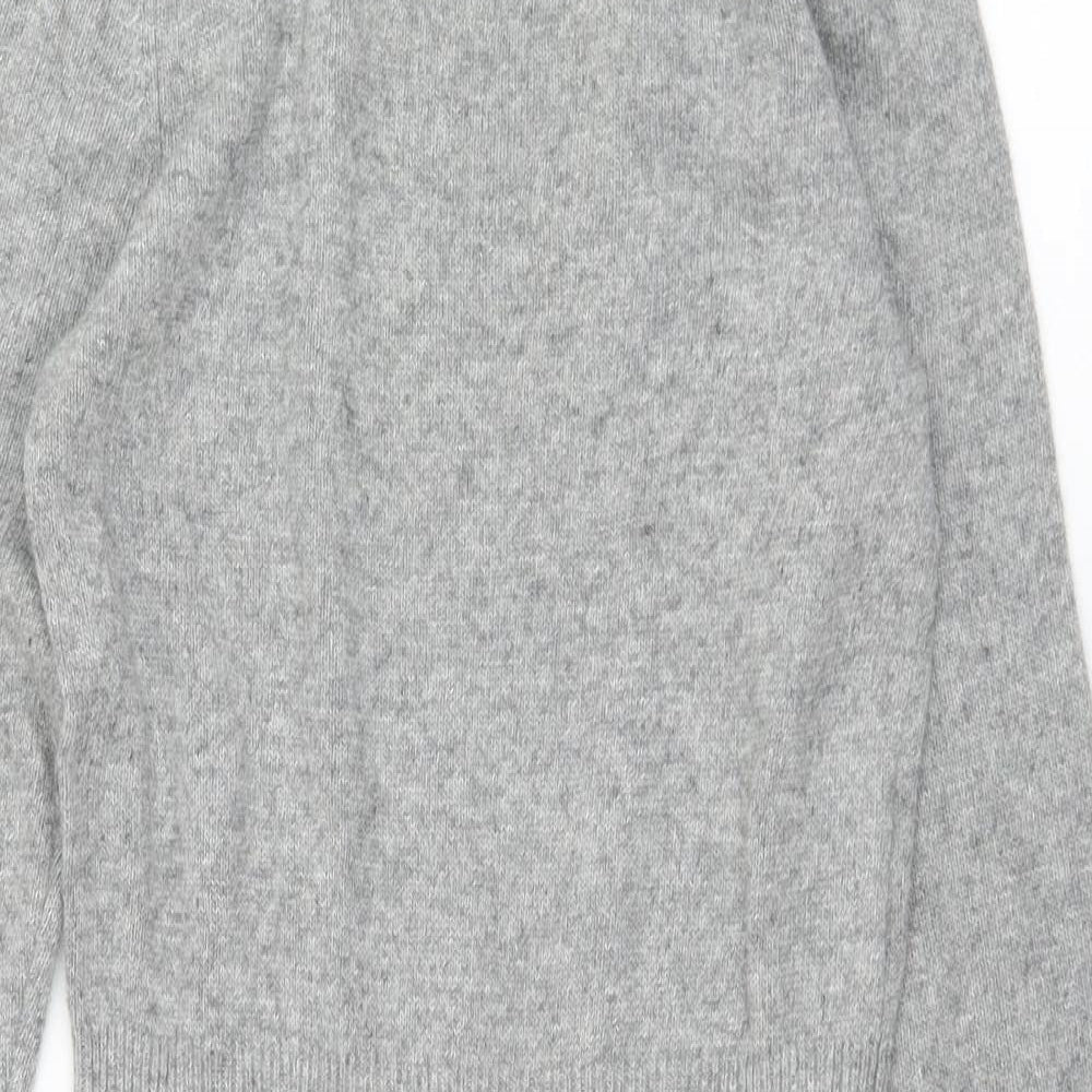 Jaeger Womens Grey  Viscose Jumper Dress  Size S  Mock Neck