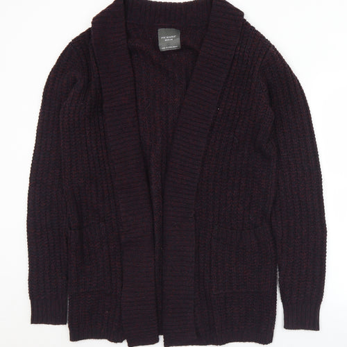 Primark Womens Purple Collared  Acrylic Cardigan Jumper Size M