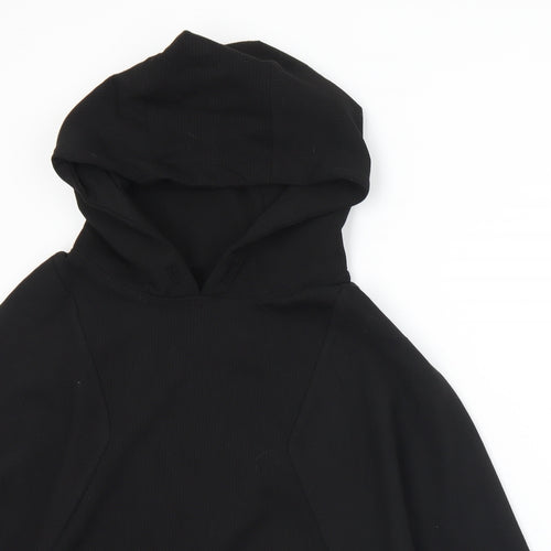 Zara Womens Black  Polyester Pullover Hoodie Size S