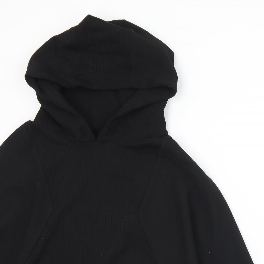 Zara Womens Black  Polyester Pullover Hoodie Size S