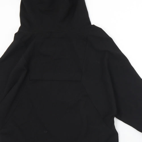 Zara Womens Black  Polyester Pullover Hoodie Size S