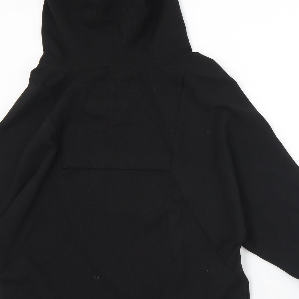 Zara Womens Black  Polyester Pullover Hoodie Size S