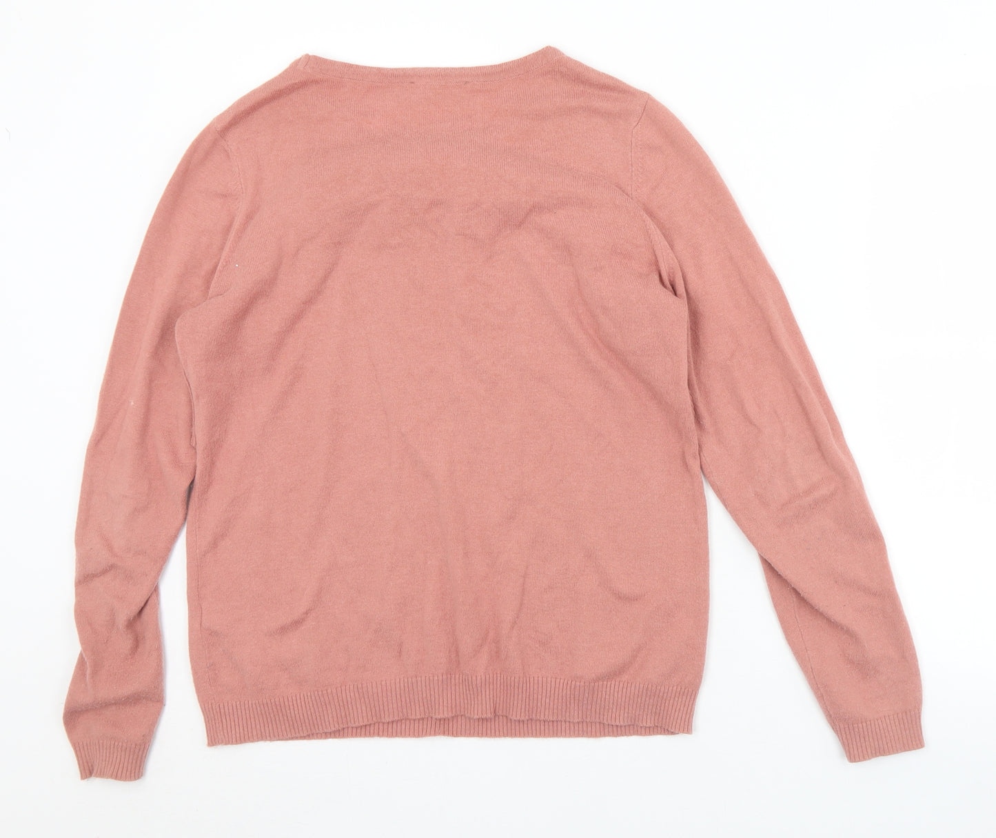ASOS Womens Pink Round Neck  Cotton Pullover Jumper Size 12