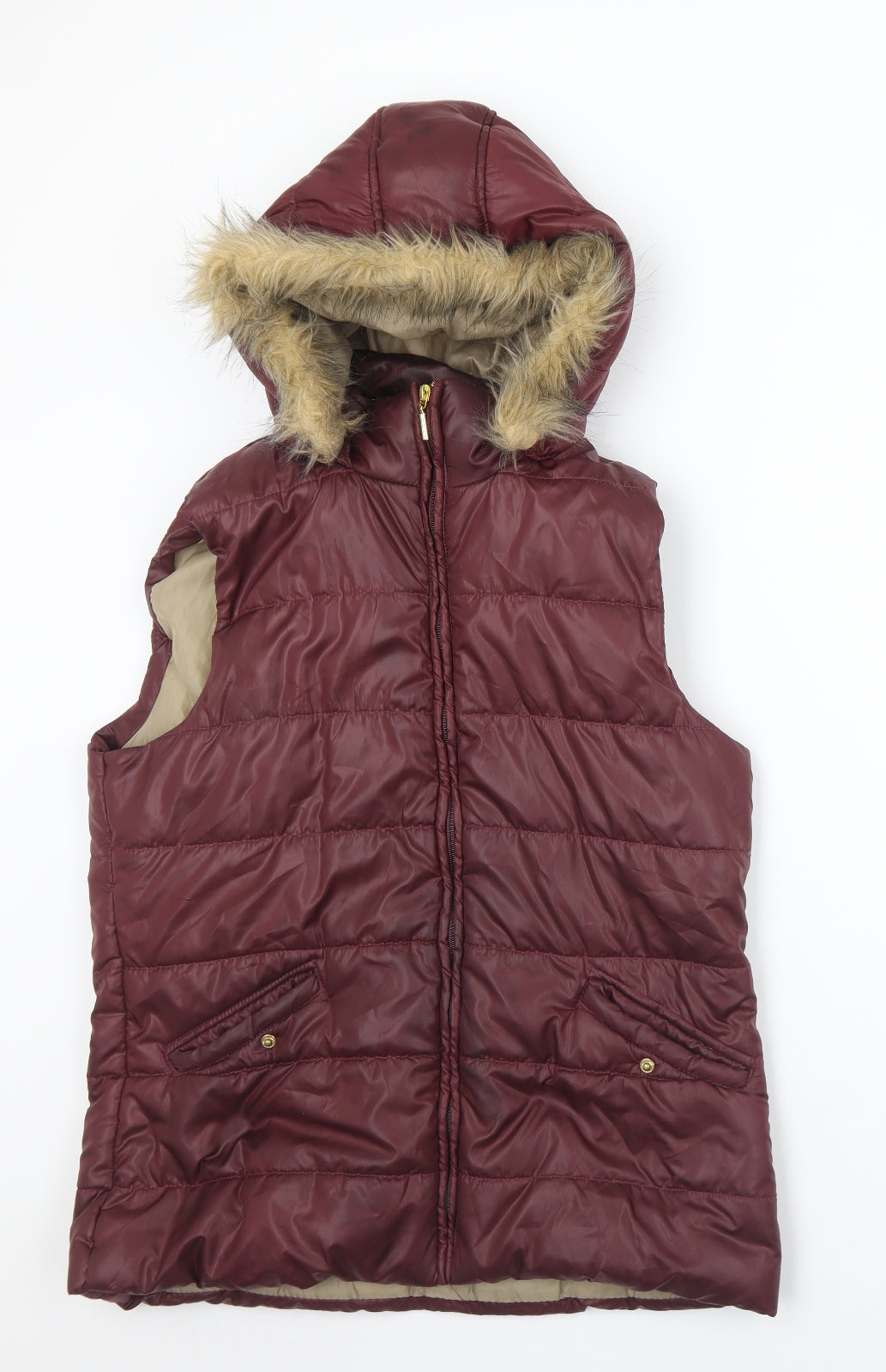 Preworn Womens Purple   Gilet Jacket Size 14  Zip