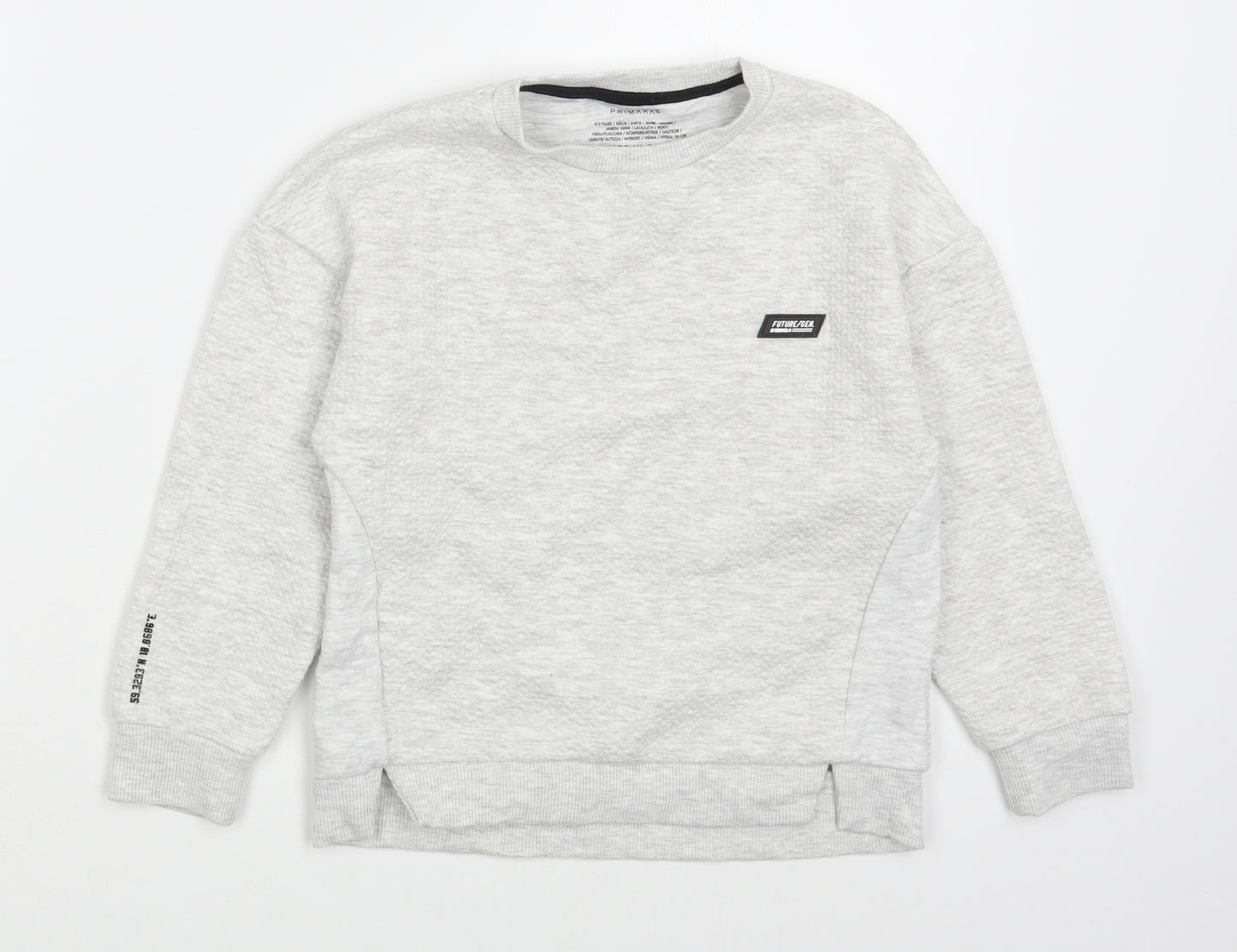 Primark Boys Gold  Cotton Pullover Sweatshirt Size 5-6 Years  Pullover