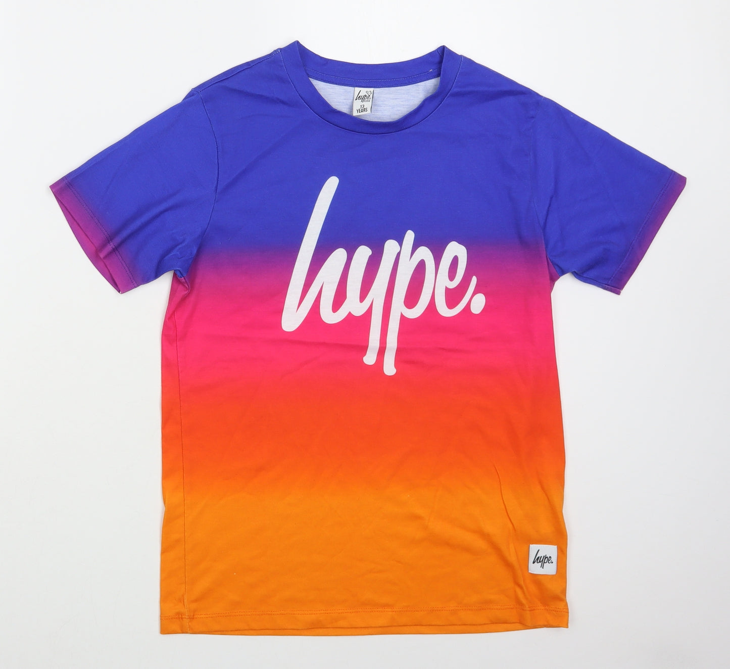 Hype Boys Multicoloured  Polyester Basic T-Shirt Size 13 Years Round Neck Pullover