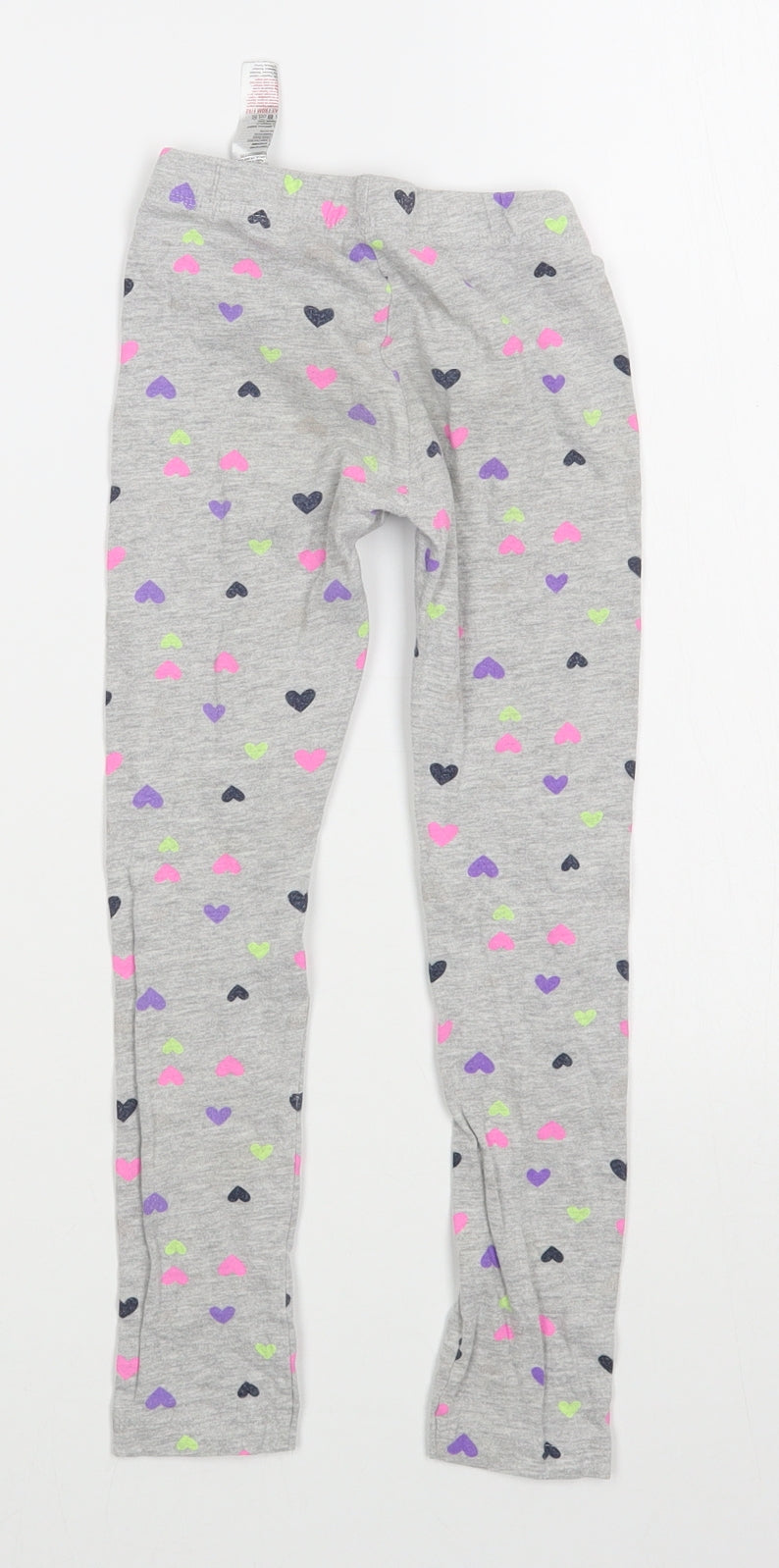 Little Kids Girls Grey Geometric Cotton Jogger Trousers Size 6-7 Years  Regular  - Leggings